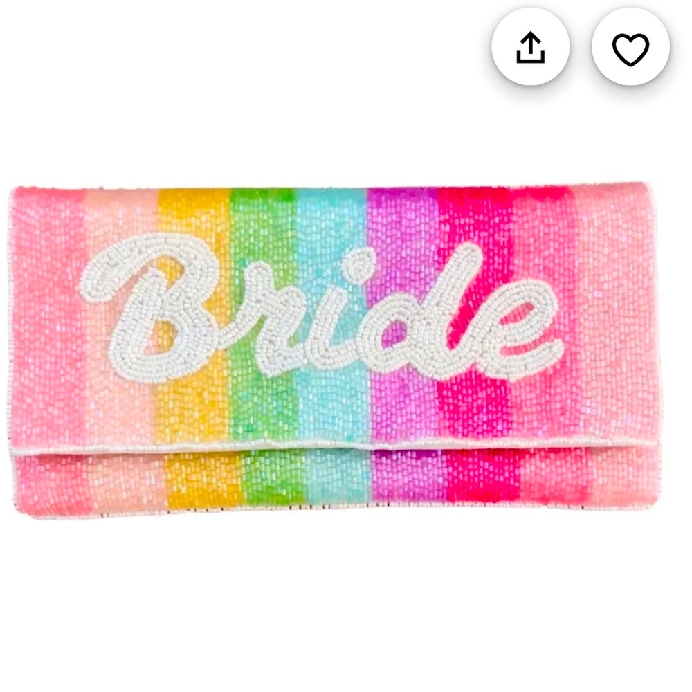 Beaded Colorful Bride Clutch Purse